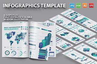 优质信息图表地图元素模板 Infographics Template