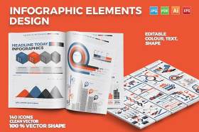可编辑创意信息图表模板 Infographics Elements
