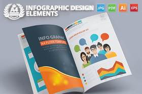 宣传DM单页画册信息图表模板设计 Infographics Template Design