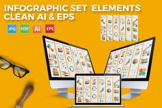 信息图表插画元素EPS矢量素材设计Infographics Elements Design
