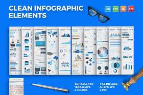 插画信息图表矢量元素设计 infographics
