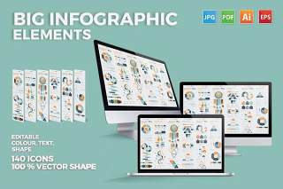 信息图表设计元素素材Big Infographics Design