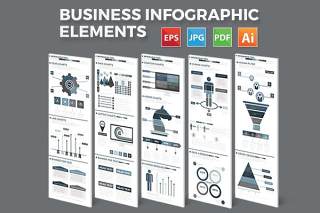 商务信息图表元素设计Business Infographics Elements Design