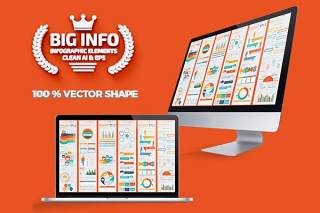 大信息图表元素设计素材Big Infographics Elements
