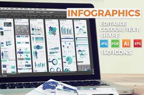 现代信息图表图形集合包Big Set Of Modern Infographics