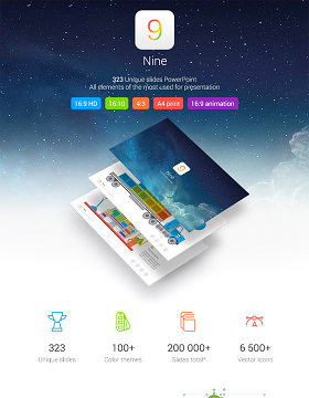 9个多用途PPT信息图表模板nine multipurpose powerpoint template