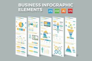 商业信息图形元素设计Business Infographics Elements Design