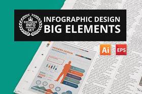 信息图表元素矢量素材Big Elements Infographics