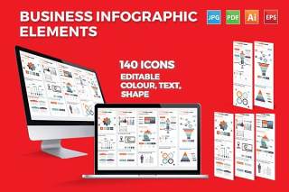 商业商务信息图表元素素材Business Infographics Elements