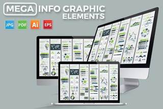 大型信息图形元素Mega Infographics Elements