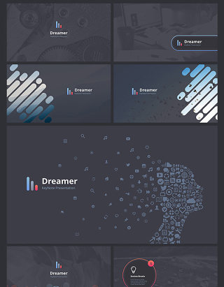 梦想家 PPT幻灯片演示模板 dreamer powerpoint template