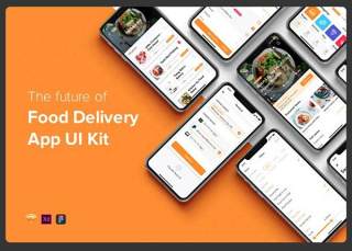 食品配送移动应用程序用户界面工具包Fozzi - Food Delivery mobile app UI Kit