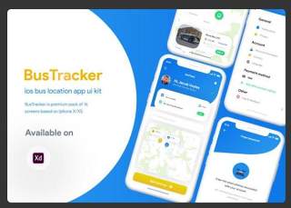 应用程序用户界面工具包BusTracker app UI Kit