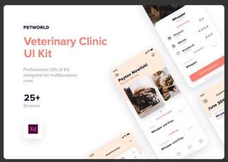 用于Adobe XD的Petworld UI工具包Petworld UI Kit for Adobe XD