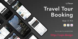 旅行预订应用程序用户界面工具包LiTour - Travel Booking App UI Kit