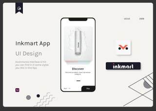 墨水集市电子商务用户界面工具包Ink Mart Ecommerce UI Kit