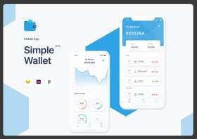 简单钱包应用程序用户界面用户体验工具包Simple Wallet App UI UX Kit