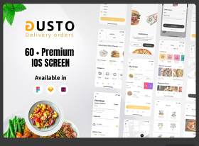 美食IOS用户UI界面模板素材Gusto IOS UI Kit