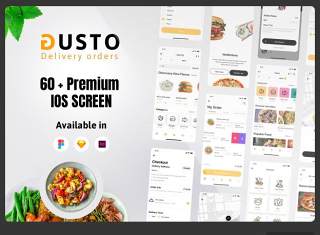 美食IOS用户UI界面模板素材Gusto IOS UI Kit