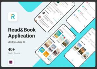 阅读读书用户界面移动端素材Read & Book UI Kit for Adobe XD