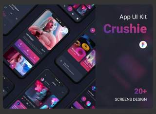 约会社交移动用户界面工具包Crushie Dating UI Kit