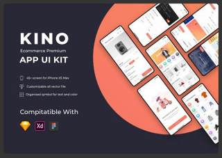 电子商务应用程序用户界面工具包Kino Ecommerce App UI Kit