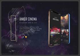 电影票预订应用程序用户界面工具包ANKER Cinema ticket booking app UI kits
