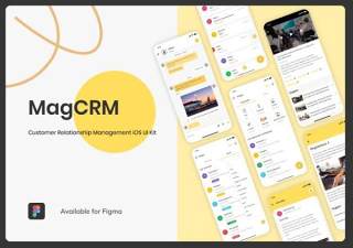 客户关系管理移动应用程序用户界面工具包MagCRM - Customer Relationship Management Mobile App UI Kit