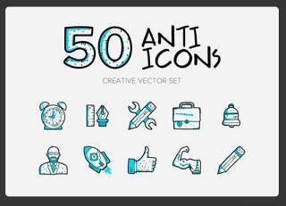 50个图标素材元素Anti-Icons