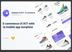 电子商务Spojeeto移动应用程序用户界面工具包E-commerce Spojeeto Mobile App UI Kit