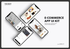 趋势电子商务应用程序用户界面工具包Trendy E-commerce App UI kit