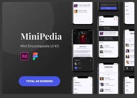 迷你百科全书用户界面工具包MiniPedia Encyclopedia UI Kit