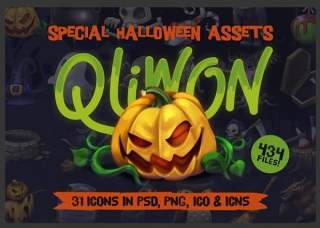 万圣节图标素材集合QLIWON – Halloween Icon Set