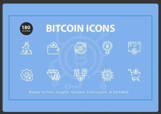 比特币图标素材Bitcoin Icons