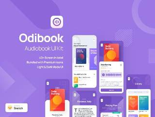 有声读物用户界面工具包Odibook - Audiobook UI Kit