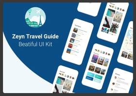旅行指南用户界面工具包Zeyn Travel Guide UI Kit