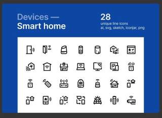 智能家居设备图标元素Smart home devices