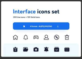 必备界面图标素材集interface icon set (essentials)