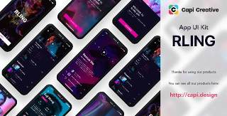 神奇音乐应用程序UI工具包RLing - Amazing Music App UI Kit