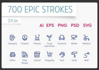网络小图标素材Epic Strokes Icons
