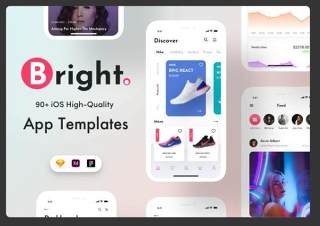 简洁的应用程序用户界面工具包Bright App UI Kit