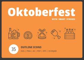 啤酒节图标元素Oktoberfest Icons