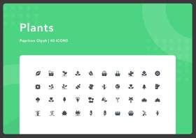 植物图标素材Plants - Papricon Glyph