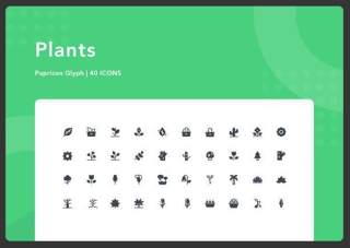 植物图标素材Plants - Papricon Glyph