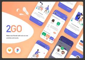 社交应用程序用户界面工具包2GO Social App UI Kit
