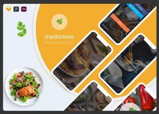 食物餐饮快递外卖UI工具包Mydonose Food Delivery UI Kit