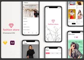 时尚商店iOS用户界面工具包Fashion Store iOS UI Kit