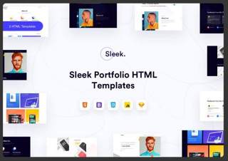 时尚的公文包HTML模板Sleek Portfolio HTML Template