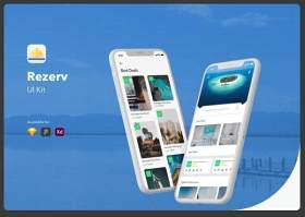 酒店和预订用户界面工具包Rezerv Hotel & Booking UI Kit