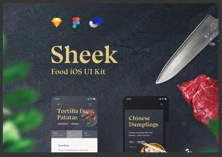 羊肉移动用户界面模板素材Sheek Food iOS UI Kit
